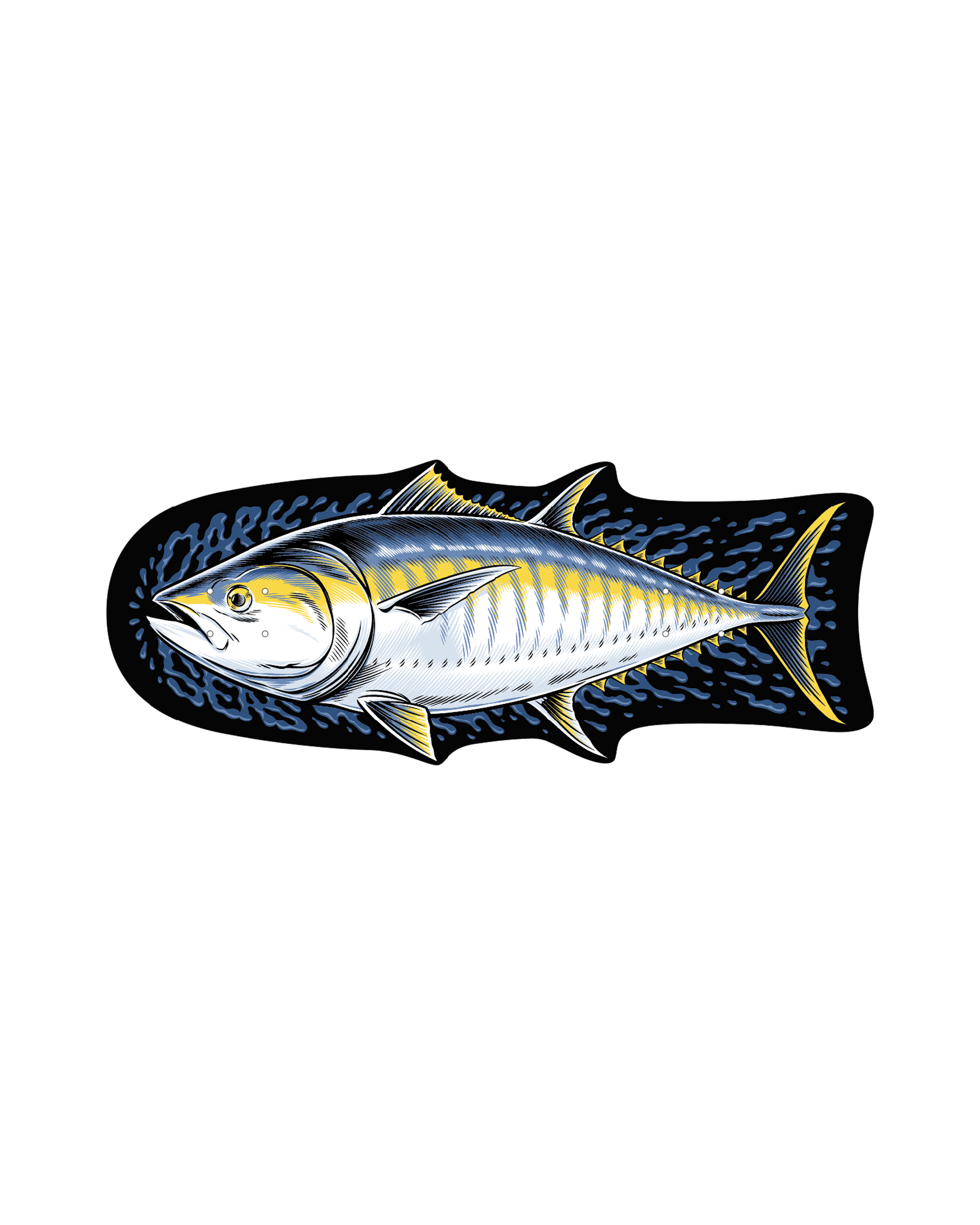 Blue Fin Skateboard (zoomed)