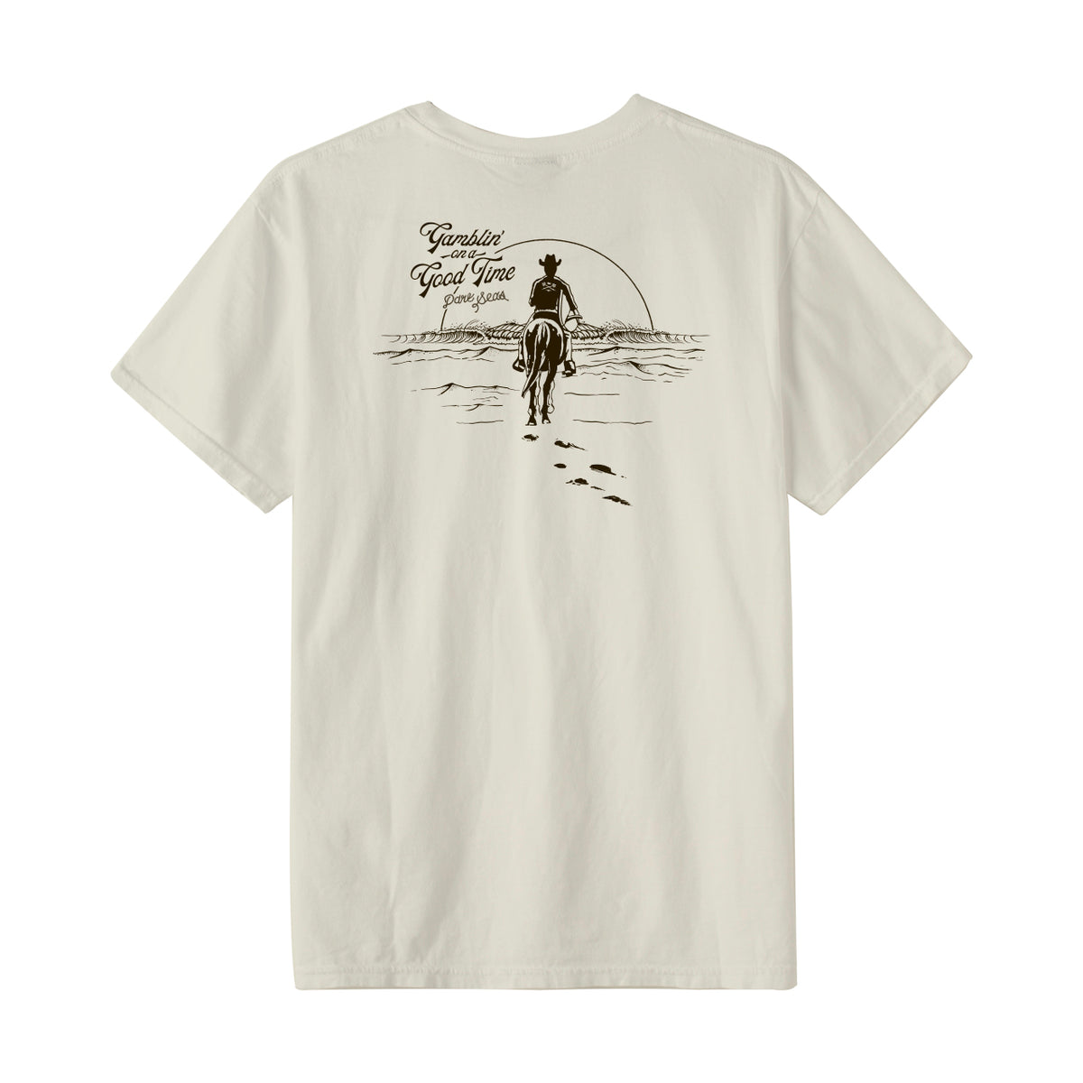 DARK SEAS Salty Rodeo Pigment T-Shirt Antique White - Freeride Boardshop