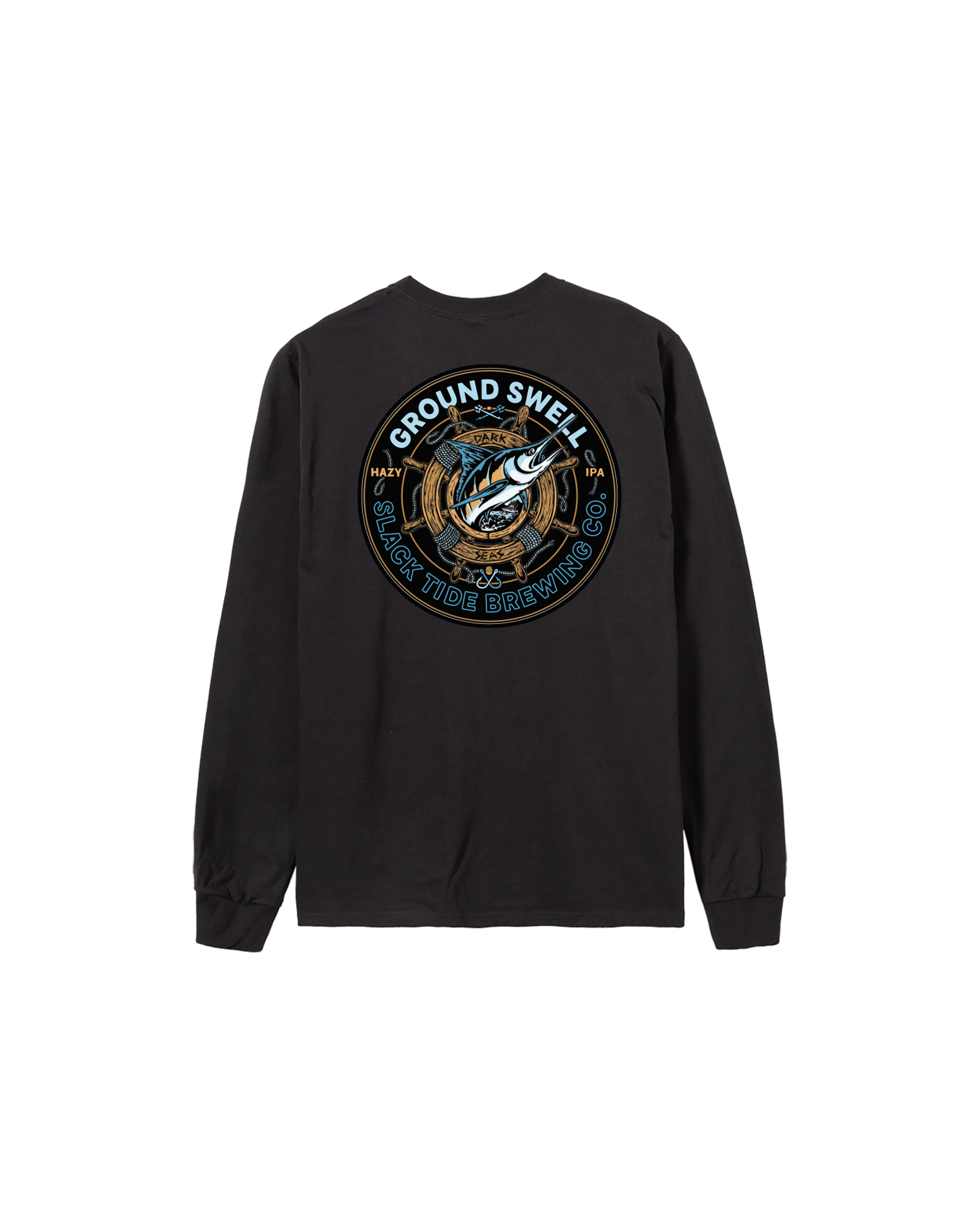 Ground Swell Stock Ls T-Shirt Black (zoomed)