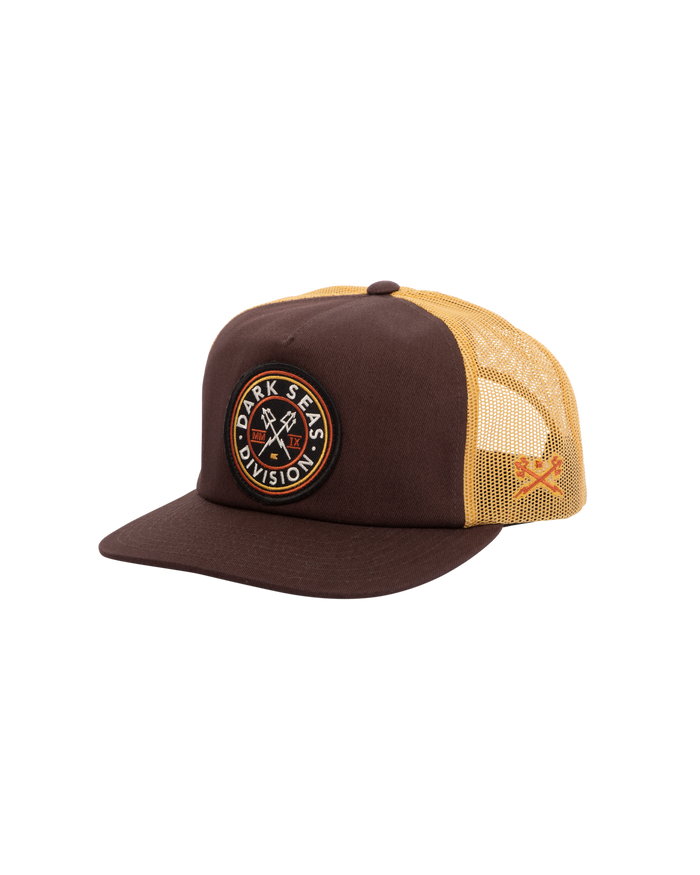 dark-seas-nav-trucker-hat-brown-gold